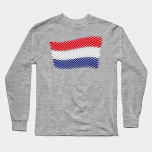 Flag Of The Netherlands / Tricolor (Scribble) Long Sleeve T-Shirt